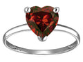 Original Star K Genuine Garnet Heart Shape 8mm Solitaire Engagement Ring