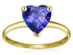Original Star K Simulated Tanzanite Heart Shape 8mm Solitaire Engagement Ring