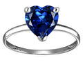 Original Star K Created Sapphire Heart Shape 8mm Solitaire Engagement Ring