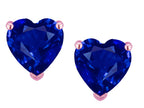 Star K™ Heart Shape 6mm Created Sapphire Earrings Studs