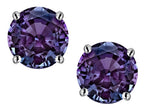 Star K™ Round 7mm Simulated Alexandrite Classic Screw Back Stud Earrings