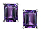 Star K Emerald Cut 8x6mm Simulated Alexandrite Earrings Studs
