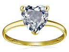 Original Star K Genuine Aquamarine Heart Shape 8mm Solitaire Engagement Ring