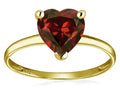 Original Star K Genuine Garnet Heart Shape 8mm Solitaire Engagement Ring