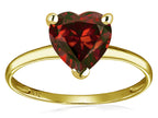 Original Star K Genuine Garnet Heart Shape 8mm Solitaire Engagement Ring