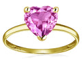 Original Star K Created Pink Sapphire Heart Shape 8mm Solitaire Engagement Ring