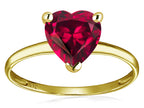 Original Star K Created Ruby Heart Shape 8mm Solitaire Engagement Ring