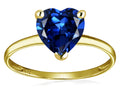 Original Star K Created Sapphire Heart Shape 8mm Solitaire Engagement Ring
