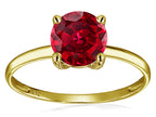 Original Star K 7mm Round Created Ruby Solitaire Engagement Ring