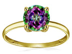 Original Star K Round 7mm Mystic Rainbow Topaz Solitaire Engagement Ring