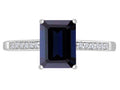 Original Star K Genuine Black Sapphire Solitaire Engagement Ring
