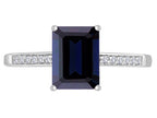 Original Star K Genuine Black Sapphire Solitaire Engagement Ring