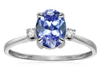 Star K Oval 8x6mm Genuine Tanzanite Engagement Promise Ring