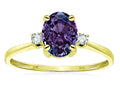 Star K Oval 8x6mm Simulated Alexandrite Engagement Promise Ring