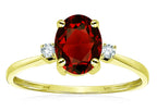 Star K Oval 8x6mm Genuine Garnet Engagement Promise Ring