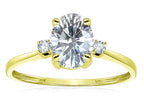 Star K Oval 8x6mm Genuine White Topaz Engagement Promise Ring