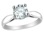 Star K 7mm Round White Topaz Ring