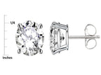 Star K Oval 8 x 6mm Simulated Emerald Earrings Studs