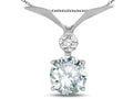 Star K Round 7mm Genuine White Topaz Pendant Necklace