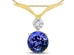 Star K Round 7mm Simulated Tanzanite Pendant Necklace