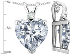 Star K 8mm Heart Shape Created Star Sapphire Pendant Necklace