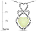 Star K Heart Shape 8mm Opal Heart Halo Embrace Pendant Necklace