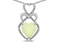 Star K Heart Shape 8mm Opal Heart Halo Embrace Pendant Necklace