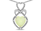 Star K Heart Shape 8mm Opal Heart Halo Embrace Pendant Necklace