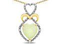Star K Heart Shape 8mm Opal Heart Halo Embrace Pendant Necklace 10k Yellow Gold with Rhodium Finish
