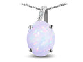 Star K Oval 8x6 Genuine Opal Journey Pendant Necklace