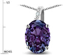 Star K Oval 8x6 Simulated Alexandrite Journey Pendant Necklace