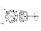 Star K Classic Round  7mm Genuine Peridot Four Prong Stud Earrings