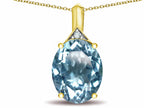 Star K Expressions Large 12x10mm Oval Genuine Sky Blue Topaz Pendant Necklace