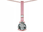 Star K  7mm Trillion Genuine Aquamarine Bar Pendant Necklace