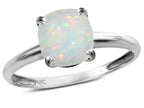 Original Star K Created Opal 7mm Cushion-Cut Solitaire Engagement Ring