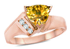 Star K ™ Genuine Citrine Trillion Triangle Contemporary Modern Designer Ring