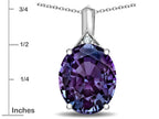 Star K Expressions Large 12x10mm Oval Simulated Alexandrite Pendant Necklace