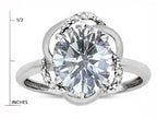 Star K ™ Large Oval 12x10mm Rainbow Mystic Topaz Knot Big Stone Ring