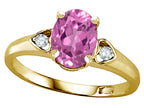 Star K ™ Oval 8x6 Created Pink Sapphire Love Promise Ring