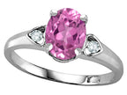 Star K ™ Oval 8x6 Created Pink Sapphire Love Promise Ring