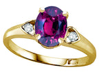 Star K ™ Oval 8x6 Genuine Rhodolite Love Promise Ring