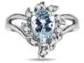 Star K  Pear Shape 8x6 Genuine Aquamarine Halo Split Shank Ring