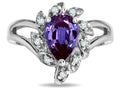 Star K  Pear Shape 8x6 Simulated Alexandrite Halo Split Shank Ring