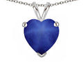 Star K  8mm Heart Created Star Sapphire Pendant Necklace