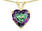 Star K  8mm Heart Rainbow Mystic Topaz Pendant Necklace