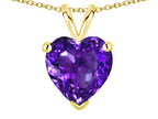 Star K  Genuine Amethyst 8mm Heart Pendant Necklace
