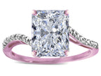 Star K ™ Octagon Emerald Cut Big Stone 10x8 White Topaz Bypass solitaire ring