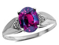 Star K  Oval 9x7 Genuine Rhodolite trillion miracle setting wide band Ring