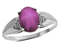 Star K  Oval 9x7 Created Star Ruby trillion miracle setting wide band Ring