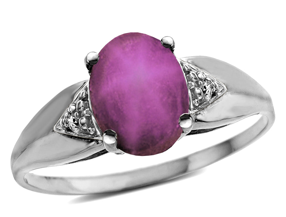 Star K  Oval 9x7 Created Star Ruby trillion miracle setting wide band Ring